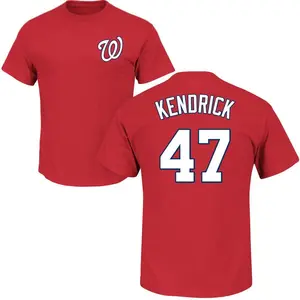 Men's Howie Kendrick Washington Nationals Roster Name & Number T-Shirt - Red