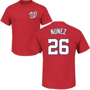 Men's Nasim Nunez Washington Nationals Roster Name & Number T-Shirt - Red